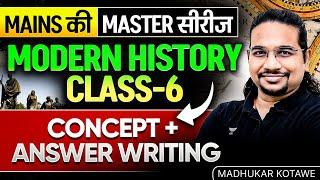 UPSC Mains Answer Writing Series | Modern History Class-6| Concept + Answer Writing |Madhukar Kotawe