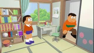 Nobita burns a VHS containing an episode from the rare 1973 Doraemon series