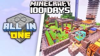 I Survived 100 Days on ALL IN ONE Modded Skyblock in Minecraft