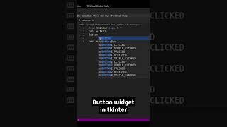 Button widget in tkinter python #shorts #python #pythonprogramming