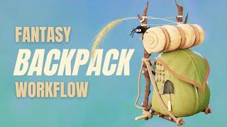 Making a 3D Fantasy Backpack prop in Blender