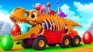 Dinosaur Skeleton Truck's Epic Rescue: Dino Eggs Saved! | Jurassic World Adventures