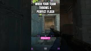 When your teammate throws a PERFECT FLASH!#cs2 #counterstrike2