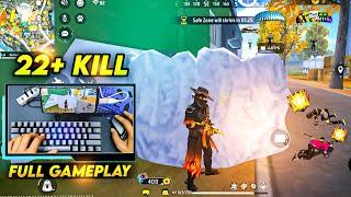 1v4  Solo vs Squad full Ranked Gameplay | How to play free fire in mobile with keyboard and mouse