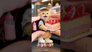 Fluffy plush kitten squeeze — so satisfying and adorable! Ep.127 #relaxing #cute #adorable