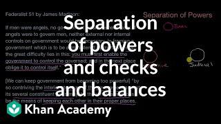 Separation of Powers and Checks and Balances