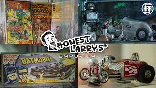 Vintage slot cars, tether cars, comics and rare collectibles! Welcome to Honest Larry's Emporium.