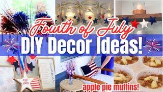 Simple DIY July Fourth Decor! Fourth Of July DIY Decor Ideas! Fourth Of July Decorating!