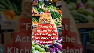 1. "Smart Cat Becomes a Chef: Cook Eggplant and Minced Meat! #cat #funnyvideo #funny #shortsvideo