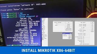 CARA INSTALL MIKROTIK X86 64BIT SUPPORT MEMORY 4GB | INSTALL DI FLASDISK