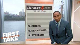 FIRST TAKE | Steelers should be #1 - Mad Dog destroys Stephen's A-List: Top 5 NFL teams after Week 3