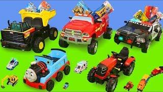 Excavator, Tractor, Fire Truck, Garbage Trucks & Police Cars Toy Vehicles for Kids