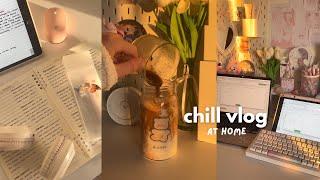 chill vlog ️ romanticizing boring days, lots of coffee, painting, studying, cozy days etc.