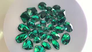 Deluxe Green Zircon Blesk Straz пришивные стразы СВАРО Грин Циркон делюкс стекло Блеск Страз