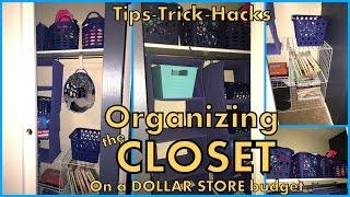 Closet Organizing - Using Dollar Store Bins & Inexpensive Ikea Storage - $20 Closet!