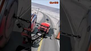 This Car Destroyed the Road Bollards  | #BeamNG #Crash" #crashcompilation #vehicledamage