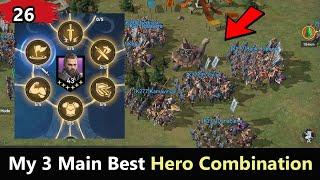 D26: My 3 Best Main Hero Combination || Viking Rise Tips ||  Viking Rise F2P Gameplay