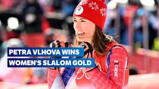 Petra Vlhova takes the Gold!  | Alpine Skiing Beijing 2022 | Women's Slalom highlights