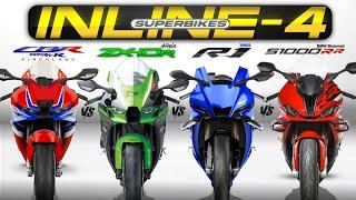 Who’s the King of Inline-4 Superbikes? ┃ Honda CBR1000RR-R vs ZX-10R vs Yamaha R1 vs BMW S1000RR