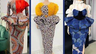 Latest and Best skirt and blouse styles for women/ unique Ankara peplum tops