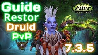 WoW Legion (7.3.5) Рестор  друид пвп гайд,макро /  Restor Druid PvP Guide,macro