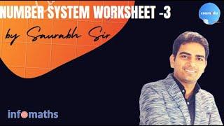 Number System Worksheet-3 | Infomaths | Coursedu