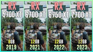 RX 5700 XT vs RX 6700 XT vs RX 6750 XT vs RX 7700 XT - Test in 12 Games