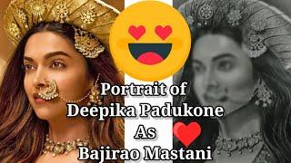 Deepika Padukone portrait as Bajirao Mastani ll Pencil sketch /@Pritalcandraw