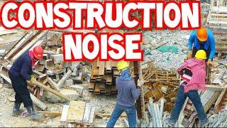 CONSTRUCTION SITE SOUND EFFECT/ AMBIENCE DRILLING JACKHAMMER METAL HAMMERING NOISE SOUNDSCAPE ASMR