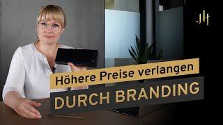 Höhere Preise verlangen durch Branding