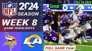 Minnesota Vikings Vs Los Angeles Rams [ WEEK 8 ] Game Highlights 4th-Qtr Oct 24,2024 | NFL Today