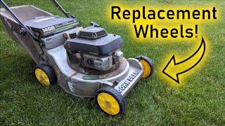 How to Replace Worn John Deere Push Mower Wheels (Various Models)