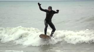 Winter surfing on Lake Ontario