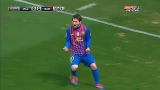 Messi Insane Hat-Trick vs Malaga (Away) 2011-12 English Commentary HD 720p60