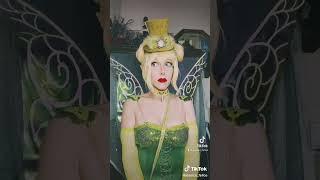 Jessica Felice 15: Tinkerbell Halloween Fit! Disney Character Makeup #Cosplay SuperFan Hype #Shorts