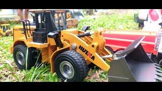 Huina RC  1567 Rc Wheel Loader Bulldozer 2021 Perfomance Test and challenges!! Unbox!! First Test!!