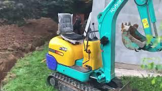 Работа мини экскаватора Kubota k008