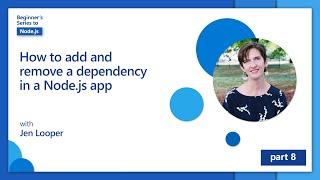 How to add and remove a dependency in a Node.js app [8 of 26] | Node.js for Beginners