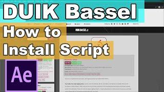 Install the DUIK Bassel Script in After Effects