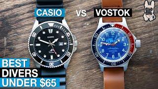 Vostok Amphibia vs Casio Duro:  6 DIFFERENCES