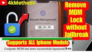 How to Remove MDM Device Management on iPhone OR IPAD - Bypass MDM without Jailbreak |ALL MODELS|