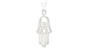 Dogeared - Good Fortune/Protection Large Open Hamsa Necklace SKU:8834500