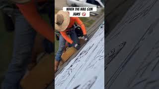 Nail Gun Jam #video #reels #roofing #roofers #work #roofs #tiktok #trending