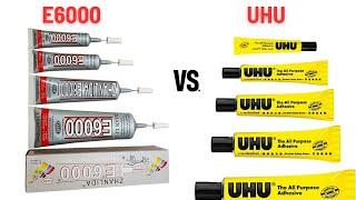 THE DIFFERENCE BETWEEN E6000 AND UHU ALL PURPOSE ADHESIVE GLUE