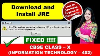 How to Install JRE in OpenOffice | [FIXED] OpenOffice requires a Java runtime environment