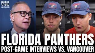 Paul Maurice, Carter Verhaeghe & Gustav Forsling Respond to Being Shut Out By "Really Good" Canucks