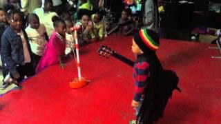 Myles KINGston first ever performance singing to Bob Marley