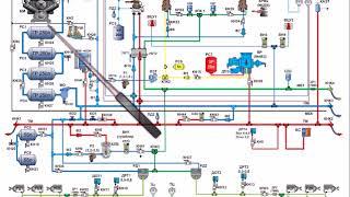 Пневматическая схема ТЭМ18ДМ Зарядка ПМ и ТМ