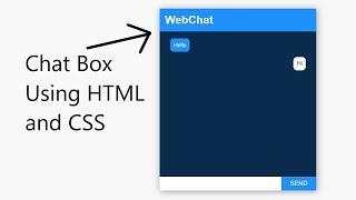 Chat UI design using HTML and CSS