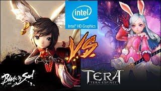 BLADE & SOUL VS TERA ONLINE - COMPARAÇÃO INTEL HD GRAPHICS [PC FRACO]